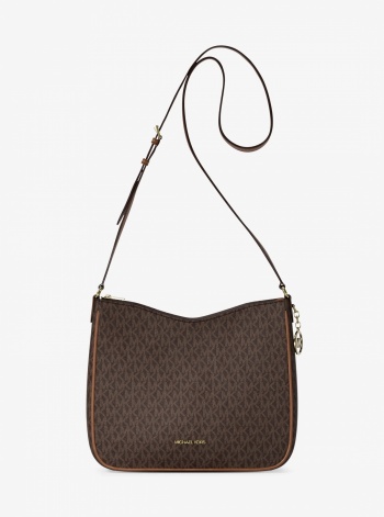 Nayla Medium Signature Logo Messenger Bag