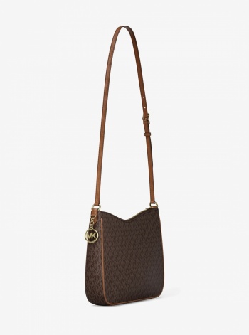 Nayla Medium Signature Logo Messenger Bag