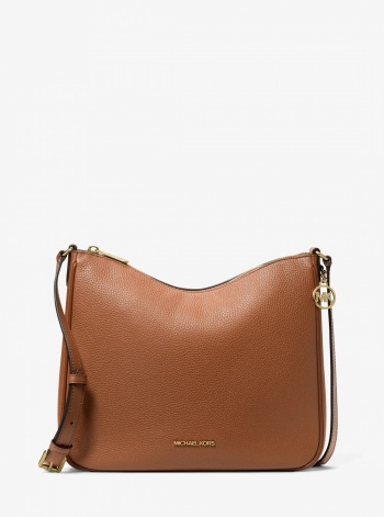 Nayla Medium Pebbled Leather Messenger Bag