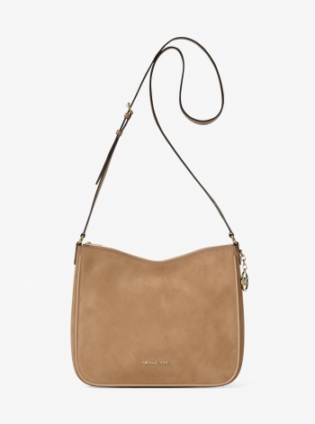 Nayla Medium Pebbled Leather Messenger Bag