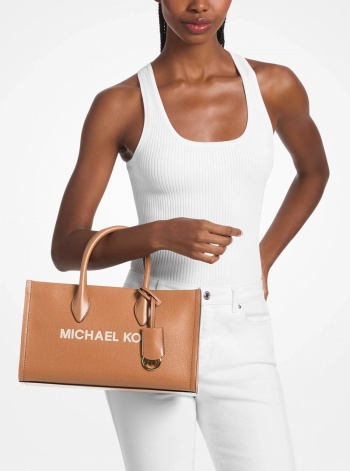 Mirella Medium Pebbled Leather Satchel