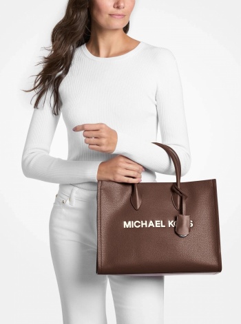 Mirella Medium Pebbled Leather Tote Bag