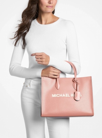 Mirella Medium Pebbled Leather Tote Bag