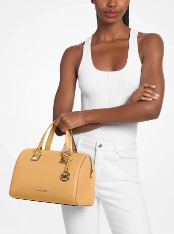 Grayson Medium Pebbled Leather Duffel Bag