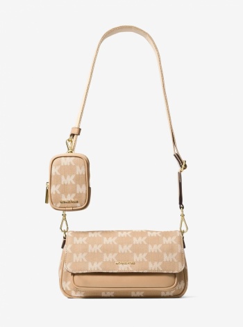 Jet Set Travel Small Logo Jacquard Denim Crossbody Bag With Pouch