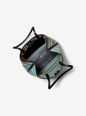 Avalon Medium Striped Woven Tote Bag