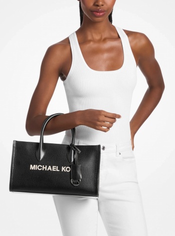 Mirella Medium Pebbled Leather Satchel