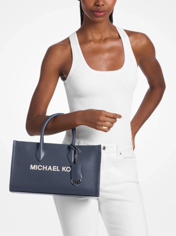 Mirella Medium Pebbled Leather Satchel