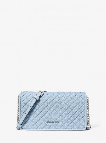 MICHAEL Michael Kors Jet Set Travel Woven Signature Logo Crossbody Bag
