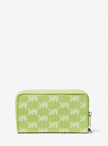 Jet Set Travel Large Logo Jacquard Denim Smartphone Wristlet