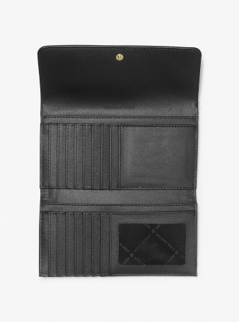 Michael Kors Jet Set Travel Crossgrain Leather Tri-Fold Wallet