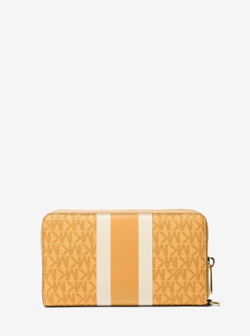 Jet Set Travel Large Striped Signature Logo Smartphone Wallet