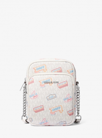 MICHAEL Michael Kors Jet Set Medium Printed Signature Logo Crossbody Bag