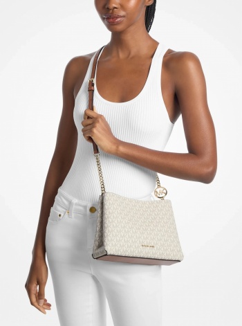 Christina Small Signature Logo Crossbody Bag