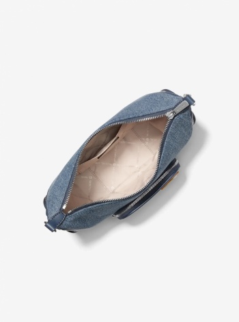 Merritt Small Embellished Denim Convertible Crossbody Bag