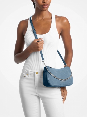 Carmela Medium Suede Convertible Crossbody Bag