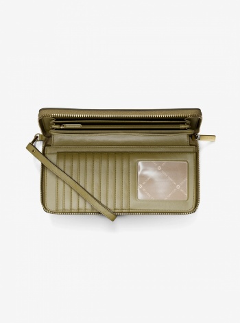 Jet Set Travel Large Pebbled Leather Wristlet