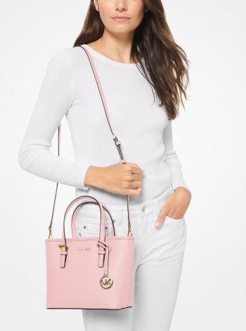 Michael Kors Jet Set Travel Extra-Small Saffiano Leather Top-Zip Tote Bag