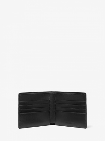 Michael Kors Mens Pebbled Leather Billfold Wallet and Signature Logo Card Case Gift Set