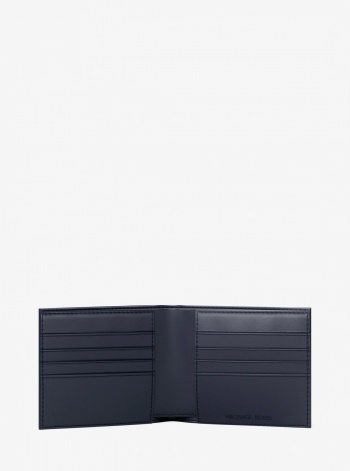 Michael Kors Mens Pebbled Leather Billfold Wallet and Signature Logo Card Case Gift Set