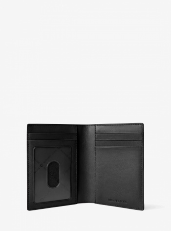 Michael Kors Mens Cooper Pebbled Leather Bi-Fold Card Case