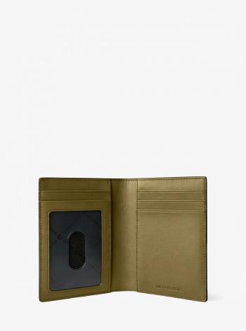Michael Kors Mens Cooper Pebbled Leather Bi-Fold Card Case