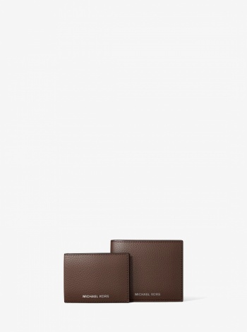 Michael Kors Mens Cooper Pebbled Leather Billfold Wallet With Passcase
