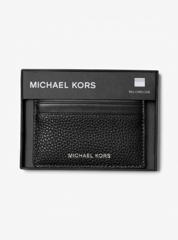 Michael Kors Mens Cooper Pebbled Leather Tall Card Case