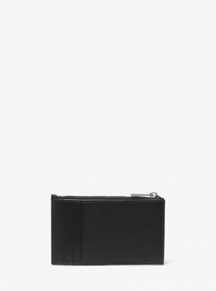 Michael Kors Mens Cooper Slim Pebbled Leather Zip Wallet