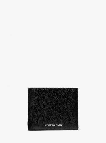 Michael Kors Mens Cooper Pebbled Leather Billfold Wallet With Coin Pouch