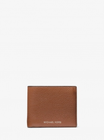Michael Kors Mens Cooper Pebbled Leather Billfold Wallet With Coin Pouch