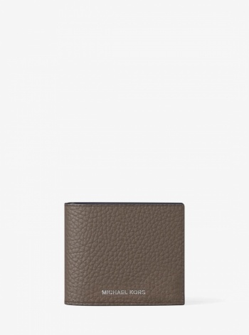Michael Kors Mens Cooper Pebbled Leather Billfold Wallet With Coin Pouch