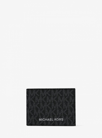 Michael Kors Mens Cooper Striped Signature Logo Billfold Wallet With Passcase