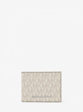 Michael Kors Mens Cooper Striped Signature Logo Billfold Wallet With Passcase