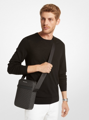 Michael Kors Mens Cooper Signature Logo Flight Bag