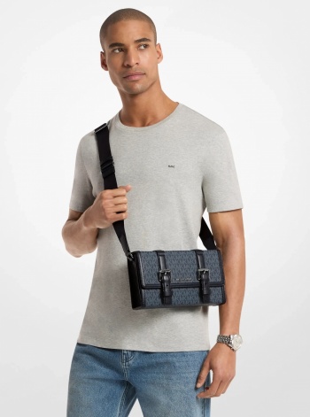 Michael Kors Mens Cooper Signature Logo Trunk Crossbody Bag