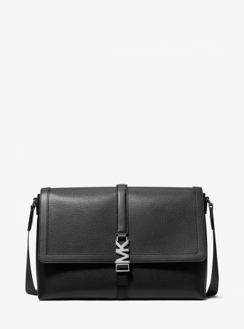 Michael Kors Mens Cyrus Medium Pebbled Leather Messenger Bag