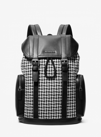 Michael Kors Mens Cooper Houndstooth City Backpack