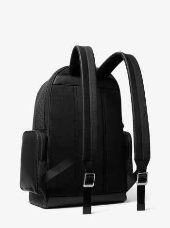 Michael Kors Mens Cooper Leather and Signature Logo Backpack