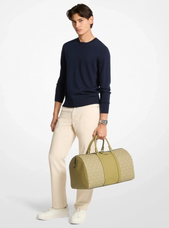 Michael Kors Mens Cooper Signature Logo Duffel Bag