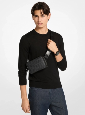 Michael Kors Mens Cooper Signature Logo Belt Bag