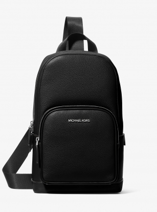 Michael Kors Mens Cooper Pebbled Leather Sling Pack
