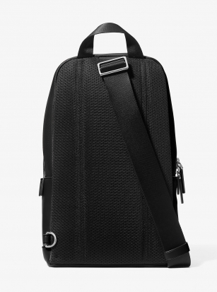 Michael Kors Mens Cooper Pebbled Leather Sling Pack