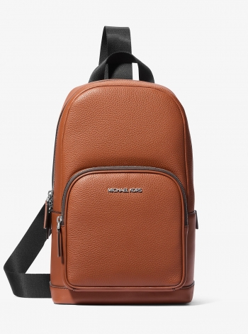 Michael Kors Mens Cooper Pebbled Leather Sling Pack