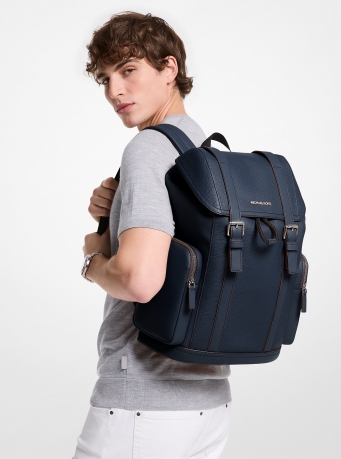 Michael Kors Mens Cooper Pebbled Leather Backpack