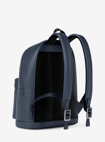 Michael Kors Mens Cooper Medium Logo Debossed Dome Backpack