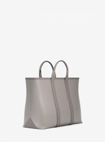 Michael Kors Mens Cooper Medium Pebbled Leather and Signature Logo Tote Bag