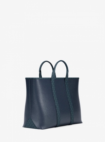 Michael Kors Mens Cooper Medium Pebbled Leather and Signature Logo Tote Bag