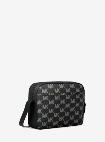 Michael Kors Mens Cooper Logo Jacquard Denim Flight Bag