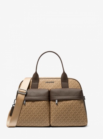 Michael Kors Mens Pacey Medium Signature Logo Bowling Bag